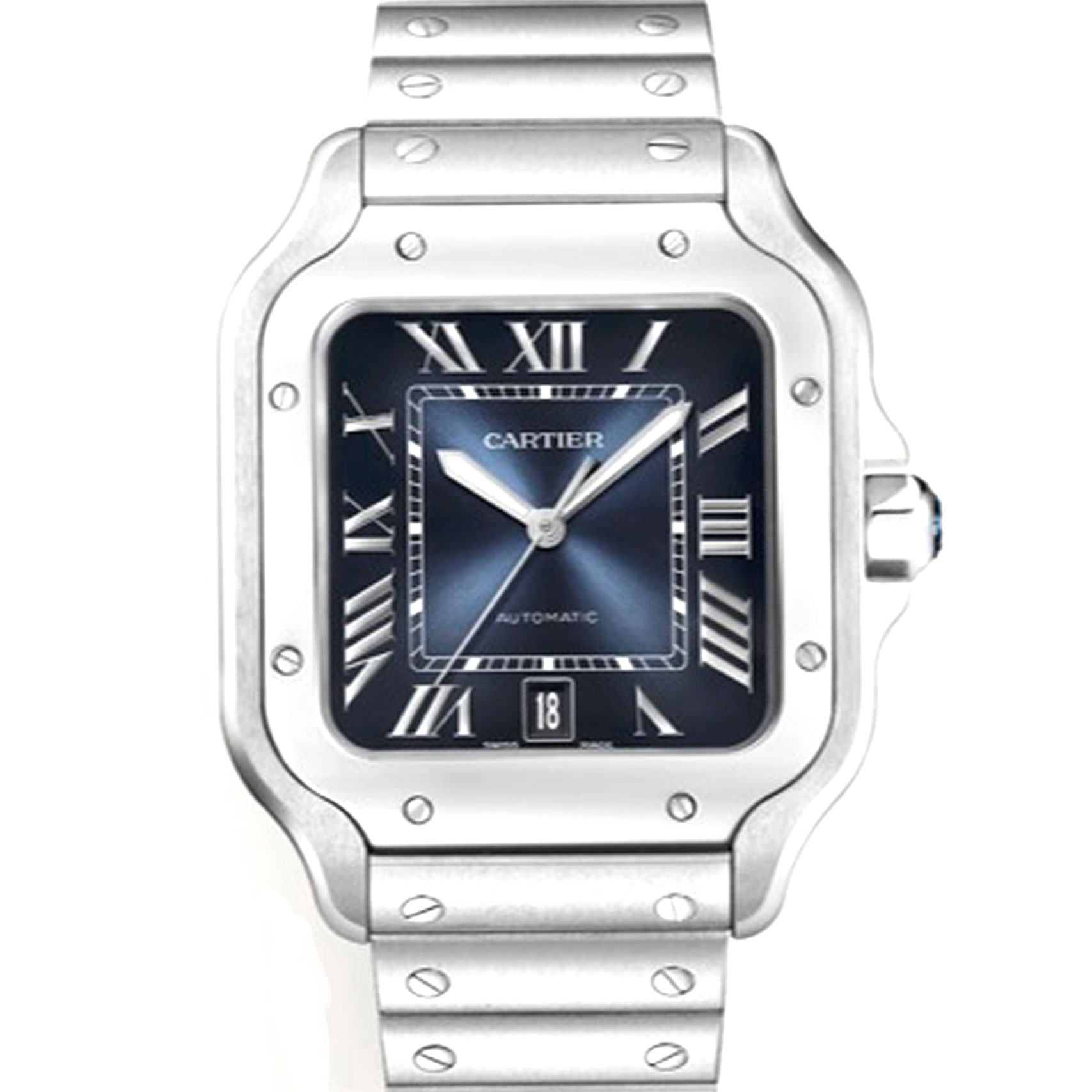 Cartier Santos De Cartier Ref. WSSA0071 – NEW 09/2025 – Blue Dial – Full stickers